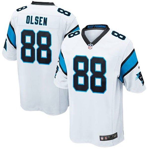 Youth Carolina Panthers #88 Greg Olsen Nike White Game Jersey