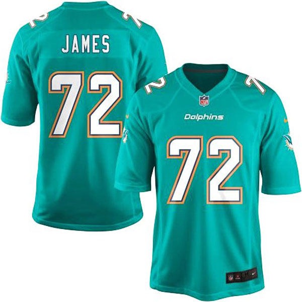 Nike Youth Miami Dolphins #72 Ja'Wuan James Team Color Game Jersey