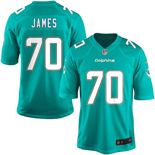 Nike Youth Miami Dolphins #70 Ja'Wuan James Team Color Game Jersey