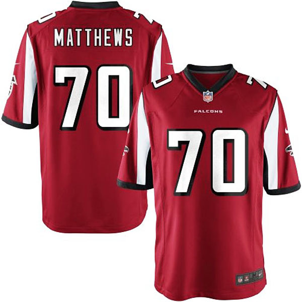 Nike Youth Atlanta Falcons #70 Jake Matthews Team Color Game Jersey