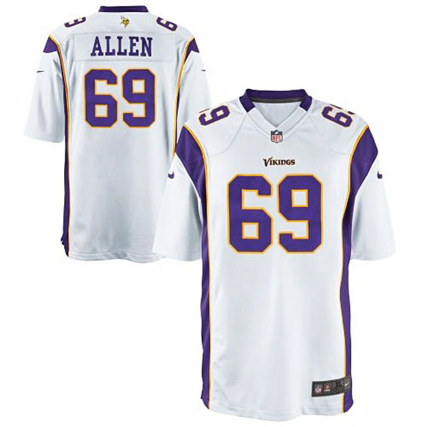 Nike Minnesota Vikings #69 Youth Jared Allen Game White Jersey