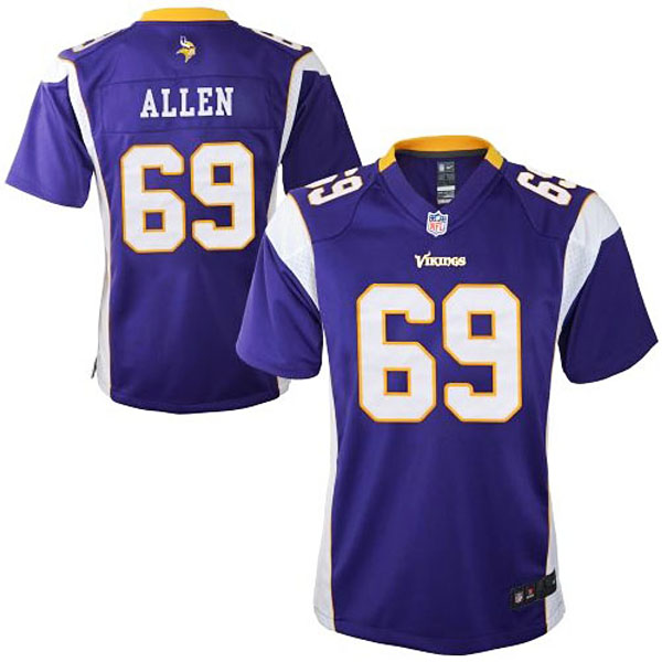 Youth Minnesota Vikings #69 Jared Allen Nike Purple Limited Jersey