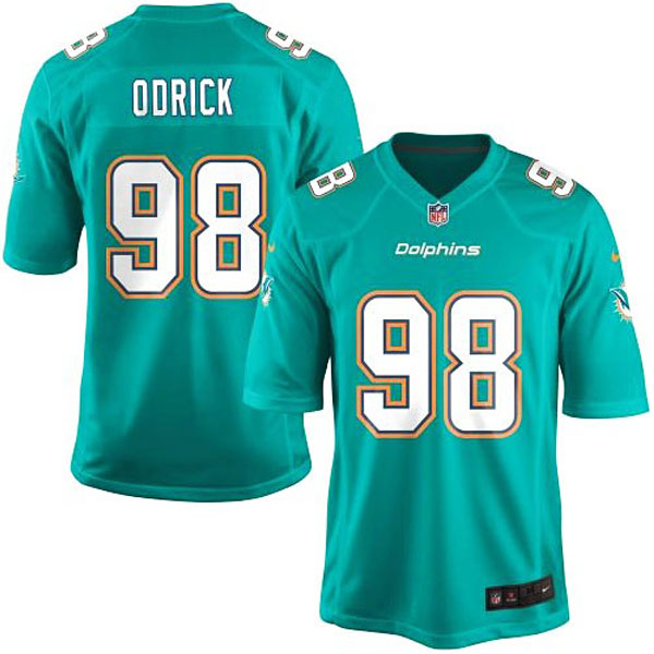 Nike Youth Miami Dolphins #98 Jared Odrick Team Color Game Jersey - Aqua