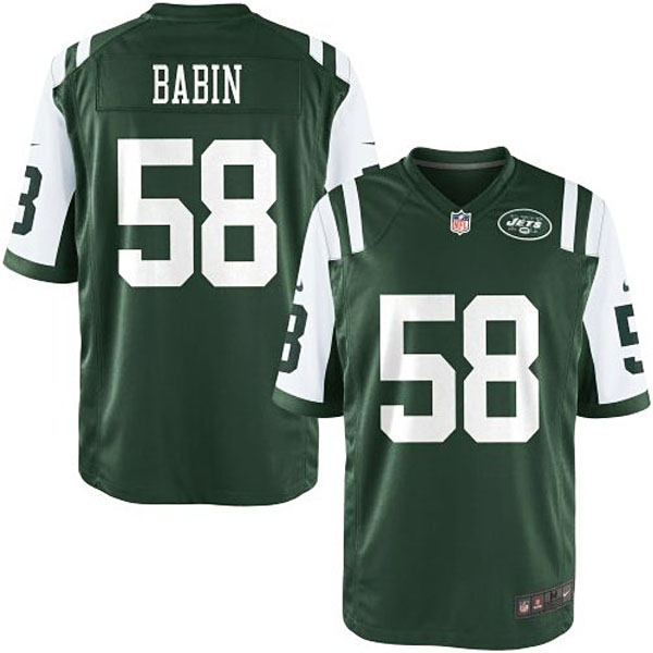 Nike Youth New York Jets #58 Jason Babin Team Color Game Jersey