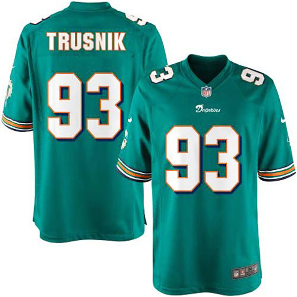 Nike Youth Miami Dolphins #93 Jason Trusnik Team Color Game Jersey