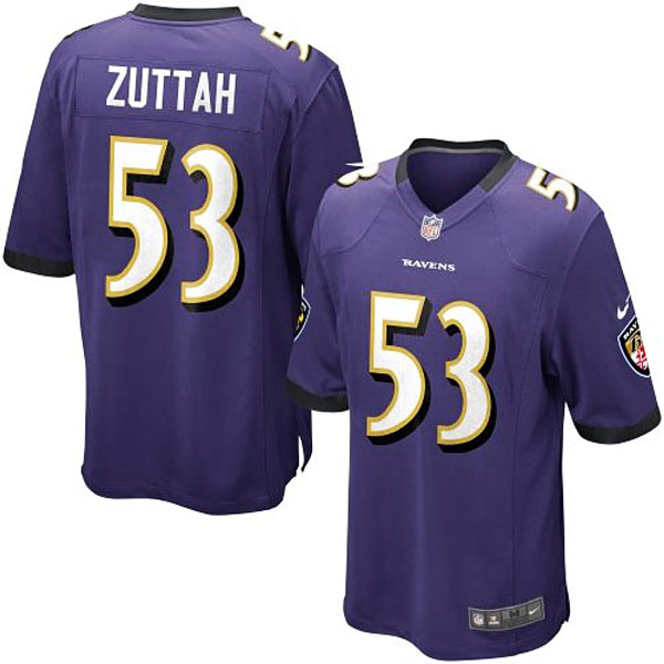 Nike Youth Baltimore Ravens #53 Jeremy Zuttah Team Color Game Jersey