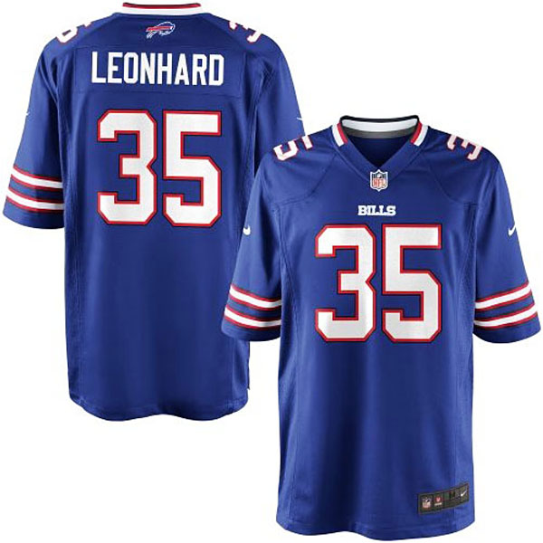 Nike Youth Buffalo Bills #35 Jim Leonhard Team Color Game Jersey