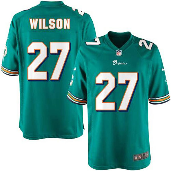 Nike Youth Miami Dolphins #27 Jimmy Wilson Team Color Game Jersey