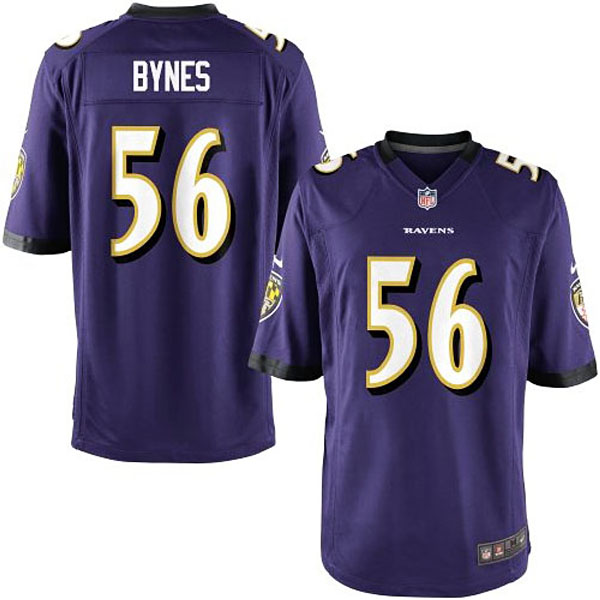 Nike Youth Baltimore Ravens #56 Josh Bynes Team Color Game Jersey-Purple