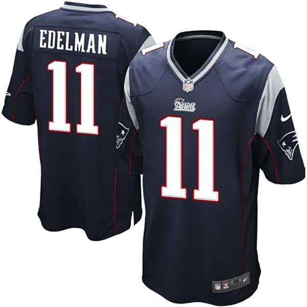 Youth New England Patriots #11 Julian Edelman Nike Navy Blue Limited Jersey