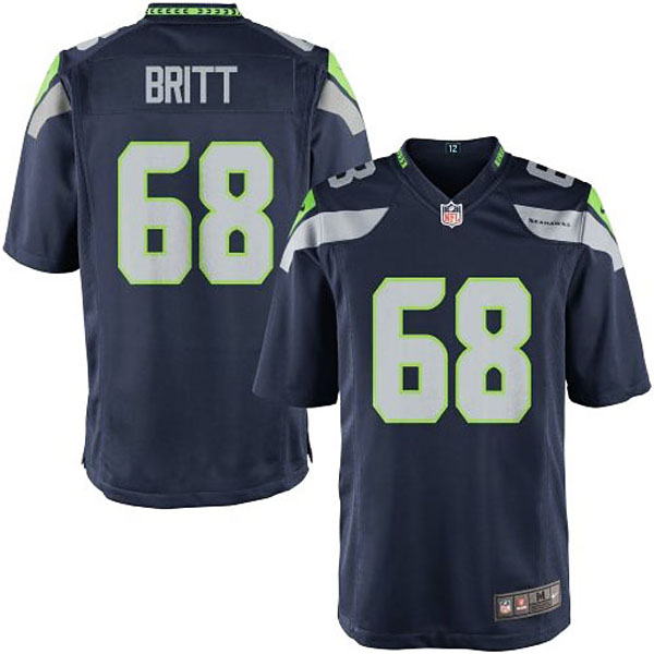 Nike Youth Seattle Seahawks #68 Justin Britt Team Color Game Jersey