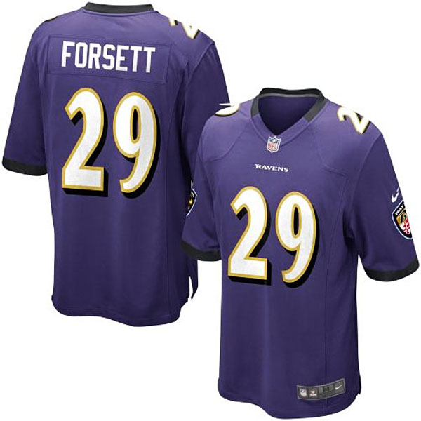 Nike Youth Baltimore Ravens #29 Justin Forsett Team Color Game Jersey