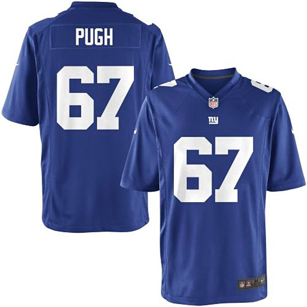 Nike Youth New York Giants #67 Justin Pugh Team Color Game Jersey