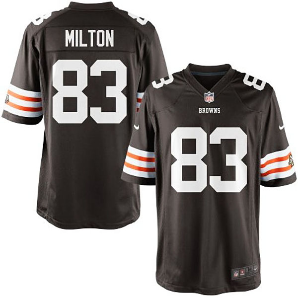 Nike Youth Cleveland Browns #83 Keavon Milton Team Color Game Jersey