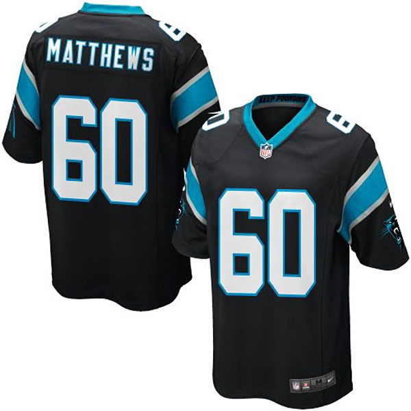 Nike Youth Carolina Panthers #60 Kevin Matthews Team Color Game Jersey