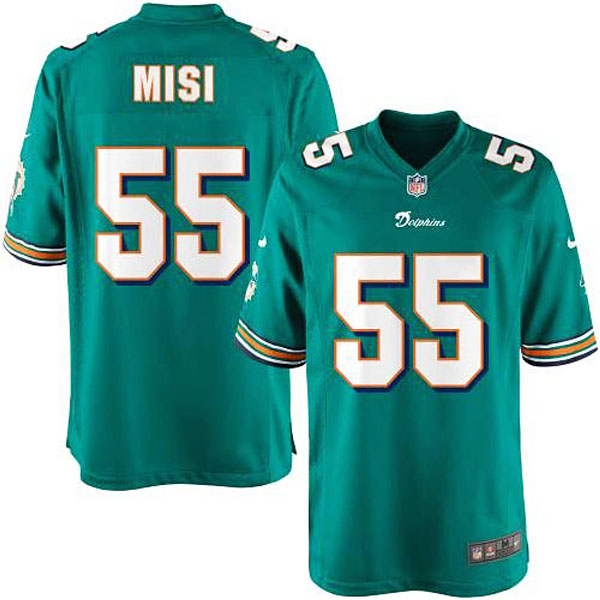 Nike Youth Miami Dolphins #55 Koa Misi Team Color Game Jersey