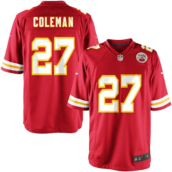 Nike Youth Kansas City Chiefs #27 Kurt Coleman Team Color Game Jersey