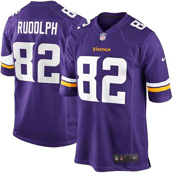 Youth Minnesota Vikings #82 Kyle Rudolph Nike Purple Team Color Game Jersey