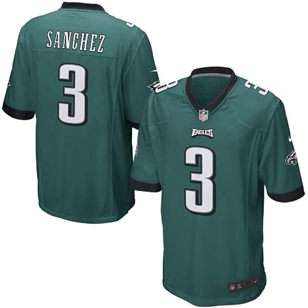 Youth Philadelphia Eagles #3 Mark Sanchez Nike Midnight Green Team Color Game Jersey