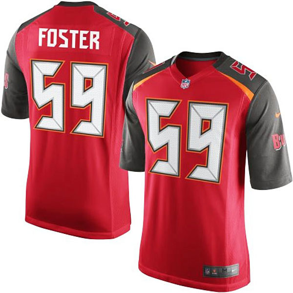 Youth Nike Mason Foster Red Tampa Bay Game Jersey