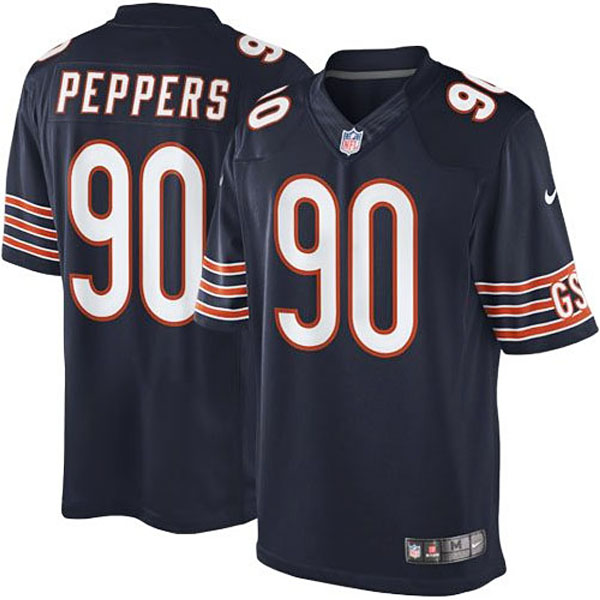 Youth Chicago Bears #90 Nike Navy Blue Limited Jersey