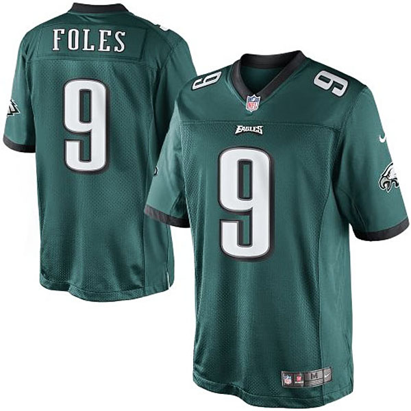 Youth Philadelphia Eagles #9 Nick Foles Nike Green Limited Jersey