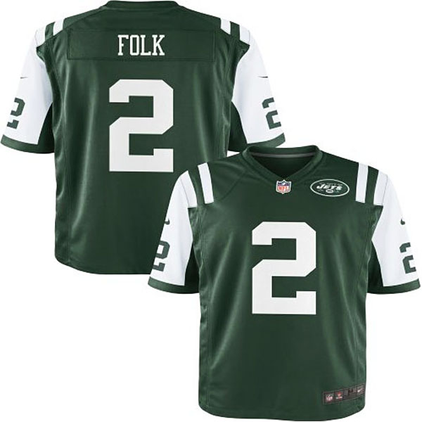 Nike Youth New York Jets #2 Nick Folk Team Color Game Jersey