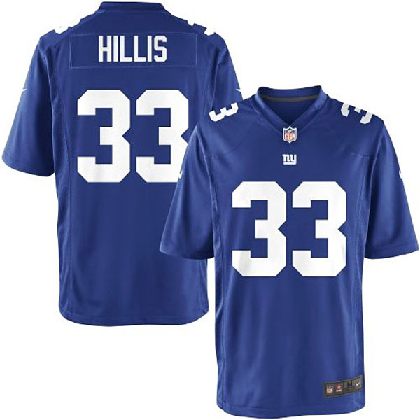 Nike Youth New York Giants #33 Peyton Hillis Team Color Game Jersey