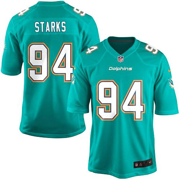 Nike Youth Miami Dolphins #94 Randy Starks Team Color Game Jersey - Aqua