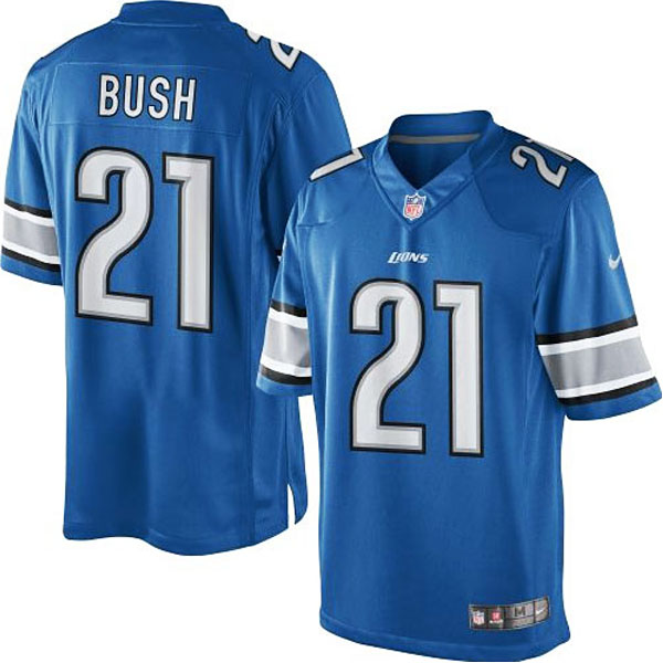 Youth Detroit Lions #21 Reggie Bush Nike Light Blue Limited Jersey