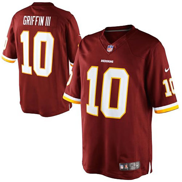 Youth Washington Redskins #10 Robert Griffin III Nike Burgundy Limited Jersey