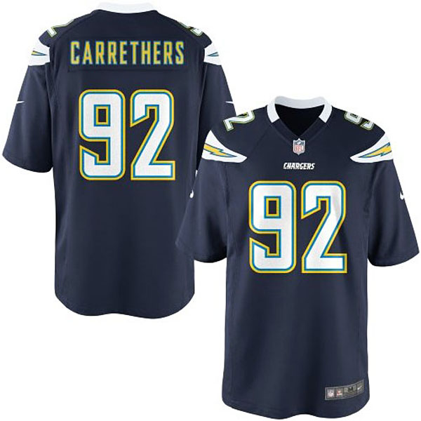 Nike Youth San Diego Chargers #92 Ryan Carrethers Team Color Game Jersey