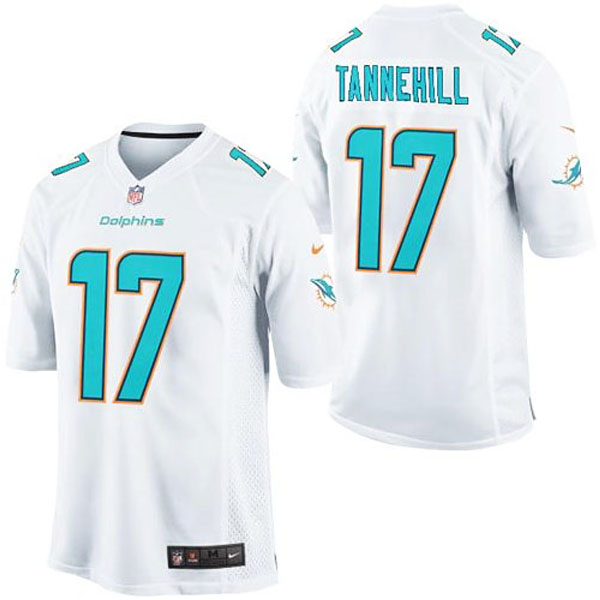 Youth Miami Dolphins #17 Ryan Tannehill Nike White Game Jersey