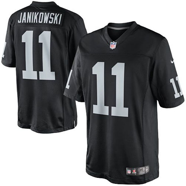 Youth Oakland Raiders #11 Sebastian Janikowski Nike Black Limited Jersey