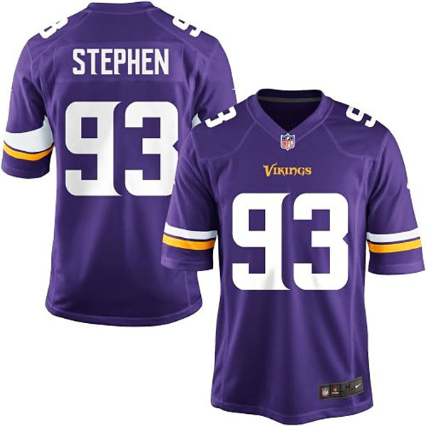 Nike Youth Minnesota Vikings #93 Shamar Stephen Team Color Game Jersey