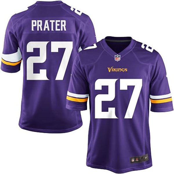 Nike Youth Minnesota Vikings #27 Shaun Prater Team Color Game Jersey