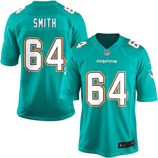 Nike Youth Miami Dolphins #66 Shelley Smith Team Color Game Jersey