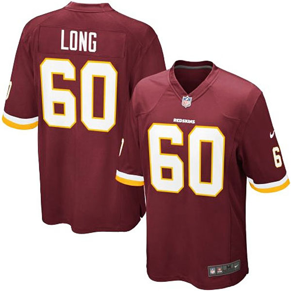 Nike Youth Washington Redskins #60 Spencer Long Team Color Game Jersey