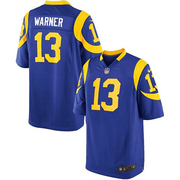 Youth St. Louis Rams Kurt Warner Nike Royal Blue No. 13 Retired Game Jersey