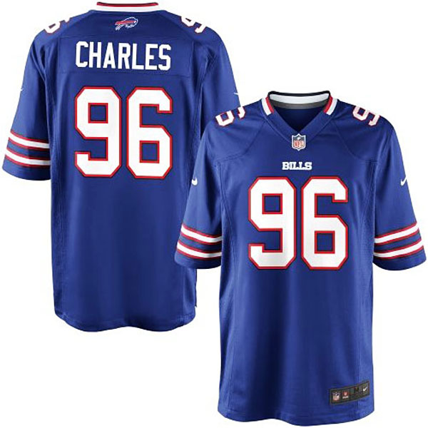 Nike Youth Buffalo Bills #96 Stefan Charles Team Color Game Jersey