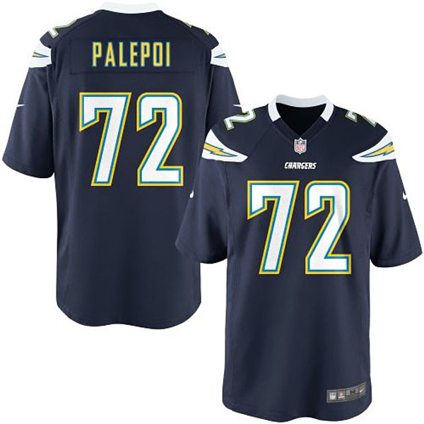 Nike Youth San Diego Chargers #72 Tenny Palepoi Team Color Game Jersey