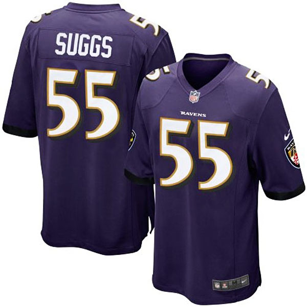 Youth Baltimore Ravens #55 Terrell Suggs Nike Purple Limited Jersey