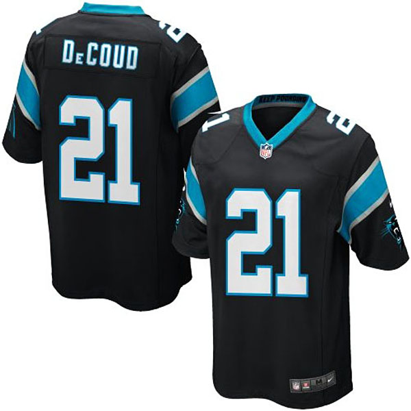 Nike Youth Carolina Panthers #21 Thomas DeCoud Team Color Game Jersey