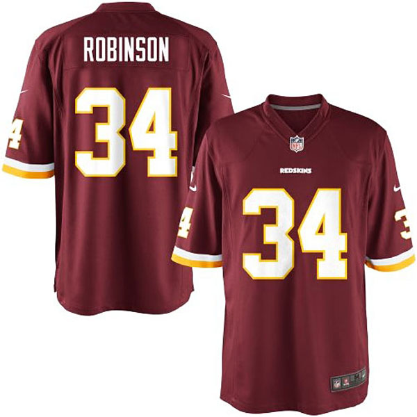 Nike Youth Washington Redskins #34 Trenton Robinson Team Color Game Jersey