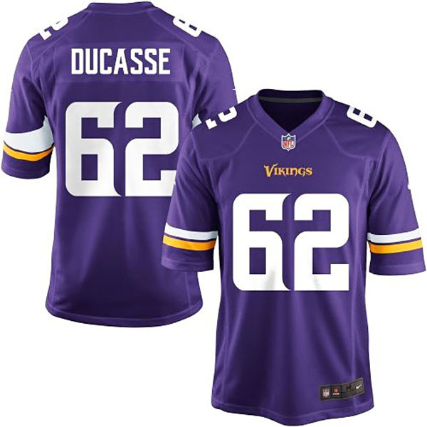 Nike Youth Minnesota Vikings #62 Vladimir Ducasse Team Color Game Jersey