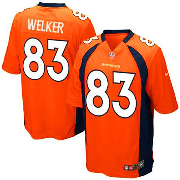 Youth Denver Broncos #83 Wes Welker Nike Orange Team Color Game Jersey