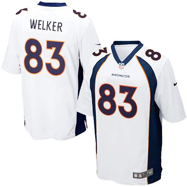 Youth Denver Broncos #83 Wes Welker Nike White Game Jersey