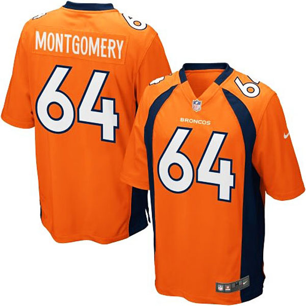 Nike Youth Denver Broncos #64 Will Montgomery Team Color Game Jersey