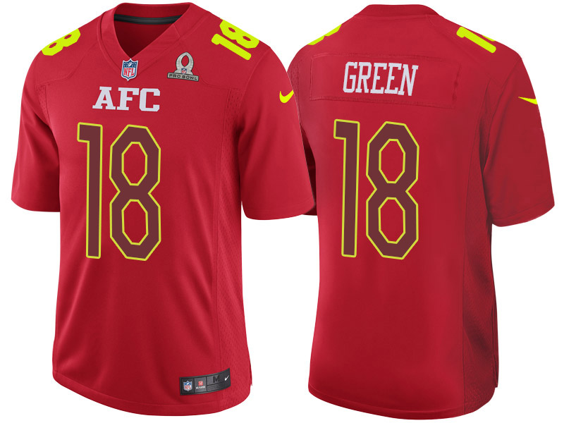 2017 Pro Bowl AFC A.J. Green Red Game Jersey