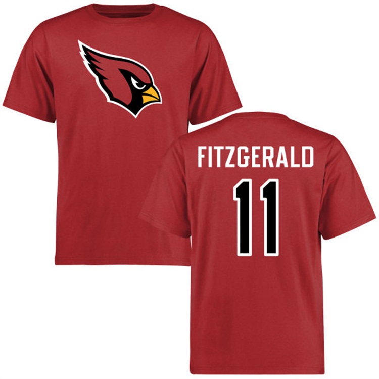 Arizona Cardinals #11 Larry Fitzgerald Name & Number Cardinal Logo T-shirt